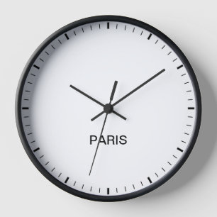 Paris France Time Zone Newsroom Style-klok