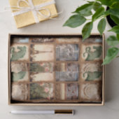 Paris France Travel Photo Collage Tissuepapier (Geschenk)