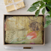 Paris France Tulip Decoupage Vintage Ephemera Tissuepapier (Geschenk)