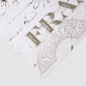 Paris France Typography  Carte Postale Bird Tissuepapier (Detail)