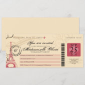  Paris France verjaardagsfeestje instapkaart Kaart (Voorkant / Achterkant)