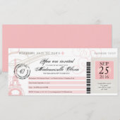  Paris France verjaardagsfeestje instapkaart Kaart (Voorkant / Achterkant)