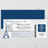  Paris France verjaardagsfeestje instapkaart Kaart (Voorkant / Achterkant)