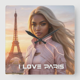 PARIS - FRANCE VIERKANTE KLOK