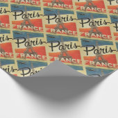 Paris France Vintage Cadeaupapier (Hoek)