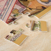 Paris France Vintage Map 11x14 Legpuzzel (Zijkant)