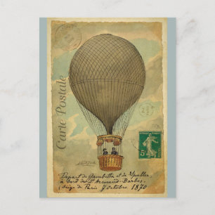 Paris France Vintage Travel Briefkaart