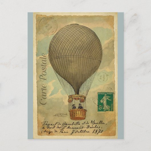 Paris France Vintage Travel Briefkaart (Voorkant)