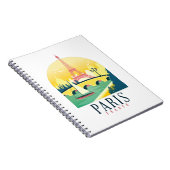Paris France Vintage Travel Notitieboek (Rechterzijde)