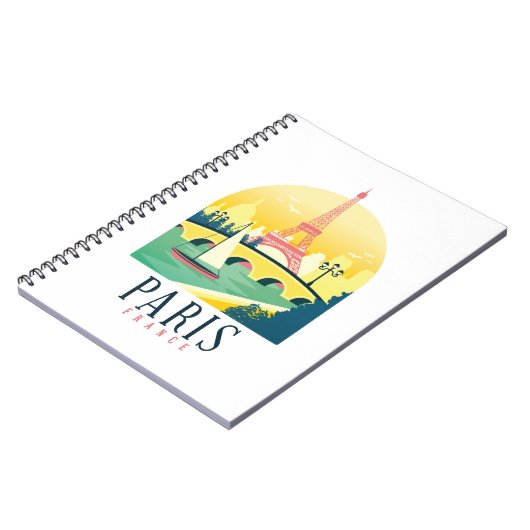 Paris France Vintage Travel Notitieboek (Linkerzijde)