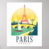 Paris France Vintage Travel    Poster (Voorkant)