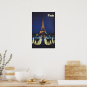 Paris, France Vintage Travel Poster 1970ca (Keuken)