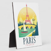 Paris France Vintage Travel Romantic Fotoplaat (Zijkant)