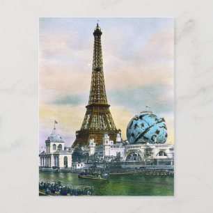 Paris France World Fair 1889 - Vintage Travel Briefkaart