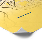 Paris - France Yellow City Map Poster (Hoek)
