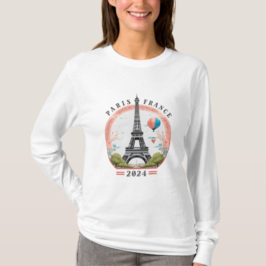 Paris Frankrijk 2024 Shirt met lange mouwen, Parij (Voorkant)
