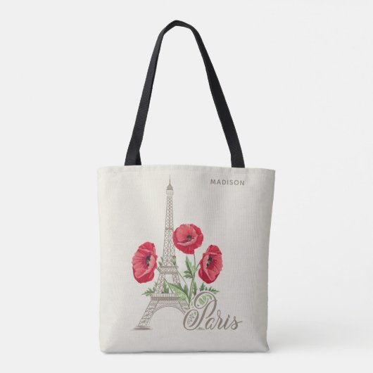 Paris Frankrijk — aangepaste naamzakken Tote Bag (Achterkant)