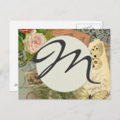 Paris Frankrijk Antiek kunstwerk Collage Eiffel Fr Briefkaart (Voorkant / Achterkant)