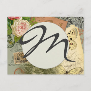 Paris Frankrijk Antiek kunstwerk Collage Eiffel Fr Briefkaart