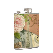 Paris Frankrijk Antiek kunstwerk Collage Eiffel Fr Heupfles (Rechts)