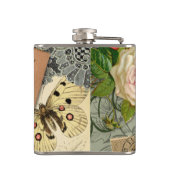 Paris Frankrijk Antiek kunstwerk Collage Eiffel Fr Heupfles (Achterkant)