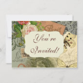 Paris Frankrijk Antiek kunstwerk Collage Eiffel Fr Kaart (Voorkant)