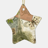 Paris Frankrijk Antiek kunstwerk Collage Eiffel Fr Keramisch Ornament (Links)