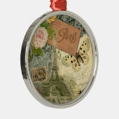 Paris Frankrijk Antiek kunstwerk Collage Eiffel Fr Metalen Ornament (Rechts)