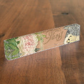 Paris Frankrijk Antiek kunstwerk Collage Eiffel Fr Naambordje (Zijkant)