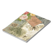 Paris Frankrijk Antiek kunstwerk Collage Eiffel Fr Notitieblok (Linkerzijde)