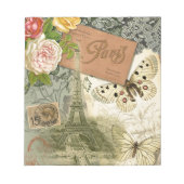 Paris Frankrijk Antiek kunstwerk Collage Eiffel Fr Notitieblok (Voorkant)