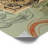 Paris Frankrijk Antiek kunstwerk Collage Eiffel Fr Poster (Hoek)