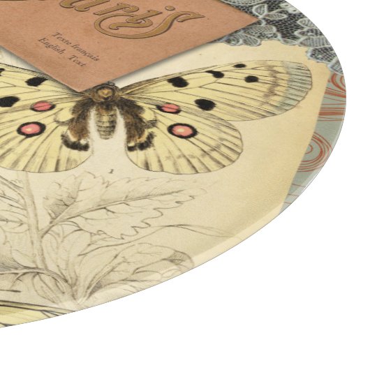 Paris Frankrijk Antiek kunstwerk Collage Eiffel Fr Snijplank (Hoek)