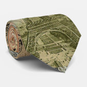 Paris Frankrijk Antiek kunstwerk Collage Eiffel Fr Stropdas (Opgerold)