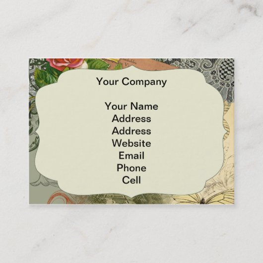 Paris Frankrijk Antiek kunstwerk Collage Eiffel Fr Visitekaartje (Voorkant)