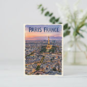 Paris Frankrijk Aquarel Reis Schets Briefkaart (Staand voorkant)
