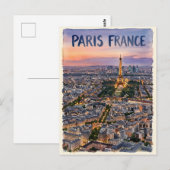 Paris Frankrijk Aquarel Reis Schets Briefkaart (Voorkant / Achterkant)