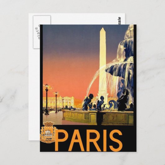 Paris Frankrijk Briefkaart (Voorkant / Achterkant)