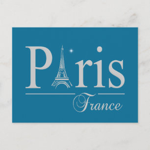 Paris Frankrijk briefkaart, pas aan Briefkaart
