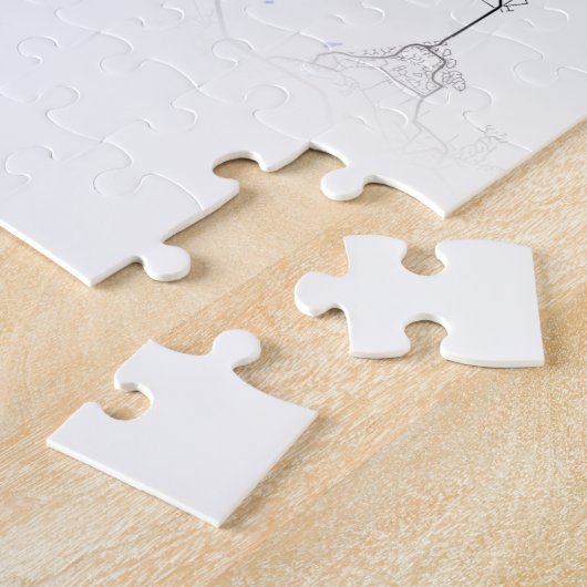 Paris Frankrijk City Map Eenvoudig reizen Legpuzzel (Zijkant)