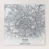 Paris Frankrijk City Map Eenvoudig reizen Legpuzzel (Verticaal)