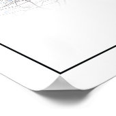 Paris Frankrijk City Map Eenvoudig reizen Poster (Hoek)