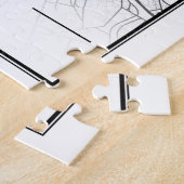 Paris Frankrijk City Map | Moderne minimalistische Legpuzzel (Zijkant)