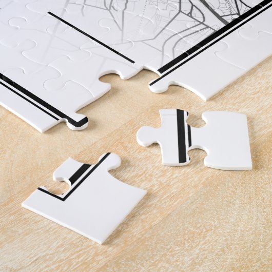 Paris Frankrijk City Map | Moderne minimalistische Legpuzzel (Zijkant)