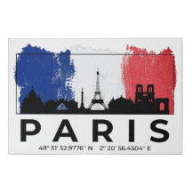 Paris Frankrijk Cityscape Brush Flag
