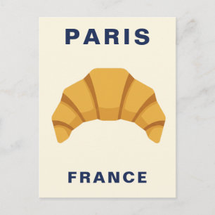 Paris Frankrijk Croissant Frans Eten Bakkerij Briefkaart