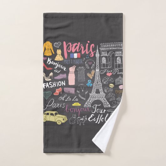 Paris Frankrijk Eiffel Tower Bad Handdoek (Handdoek)
