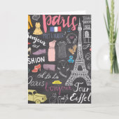 Paris Frankrijk Eiffel Tower Bedankkaart (Voorkant)