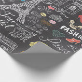 Paris Frankrijk Eiffel Tower Cadeaupapier (Hoek)