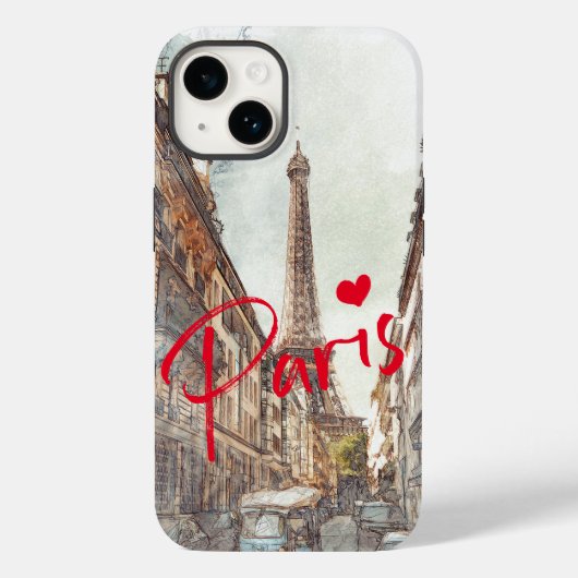 Paris Frankrijk Eiffel Tower Case-Mate iPhone Case (Achterkant)